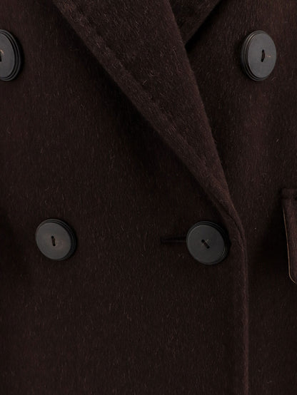 Max Mara Angus cashmere and alpaca coat - Marrone