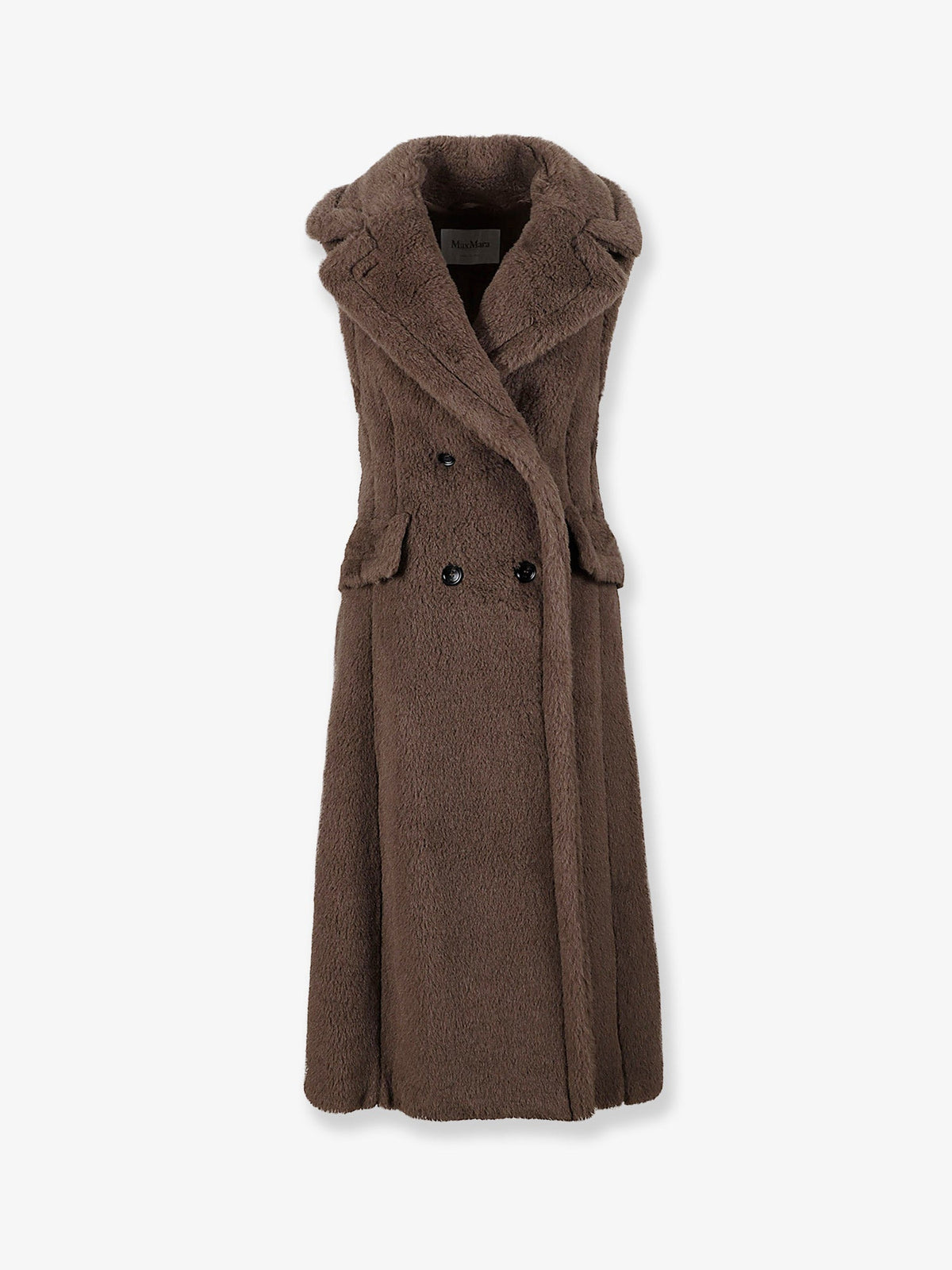 Max Mara Boario sleeveless alpaca blend coat - Marrone Bronzo