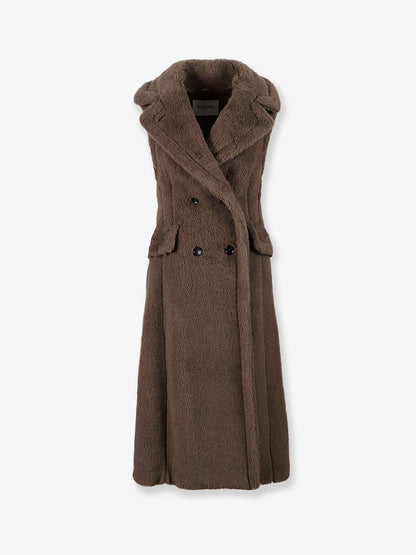 Max Mara Boario sleeveless alpaca blend coat - Marrone Bronzo