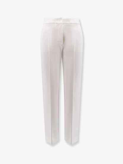 Max Mara Pegno viscose blend trousers - Bianco