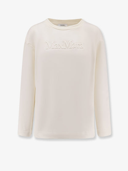 Max Mara Berma cotton and silk sweatshirt - Bianco