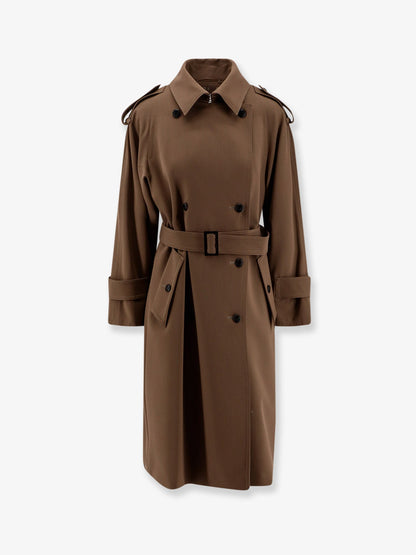 Max Mara Mxmcerto virgin wool trench - Marrone