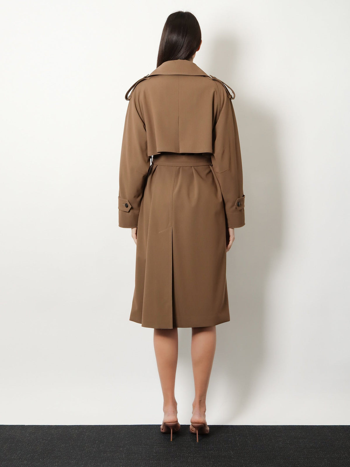 Max Mara Mxmcerto virgin wool trench - Marrone
