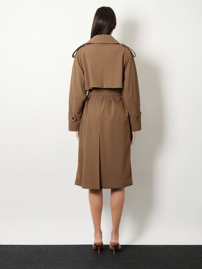 Max Mara Mxmcerto virgin wool trench - Marrone