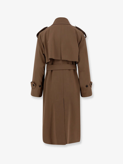 Max Mara Mxmcerto virgin wool trench - Marrone
