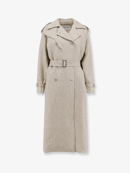 Max Mara Mxspedaggi linen trench - Sabbia