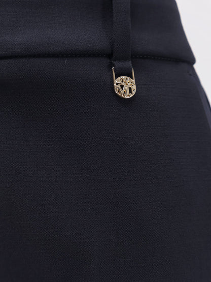 Max Mara Mxmgiglio virgin wool trousers - Blu Marino