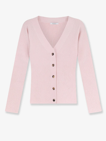 Max Mara Mxmgioiosa ribbed wool and cashmer ecardigan - Rosa