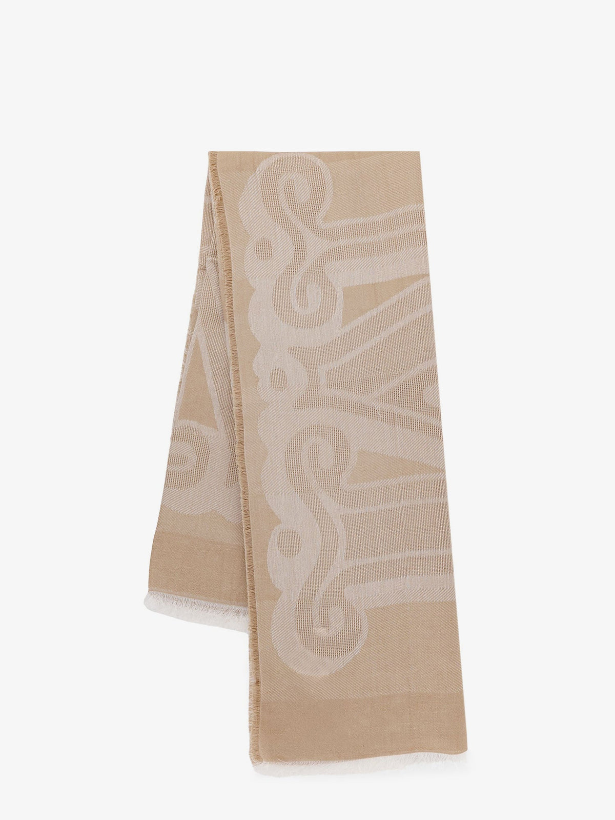Max Mara Modal, linen and cotton blend scarf - Caramello
