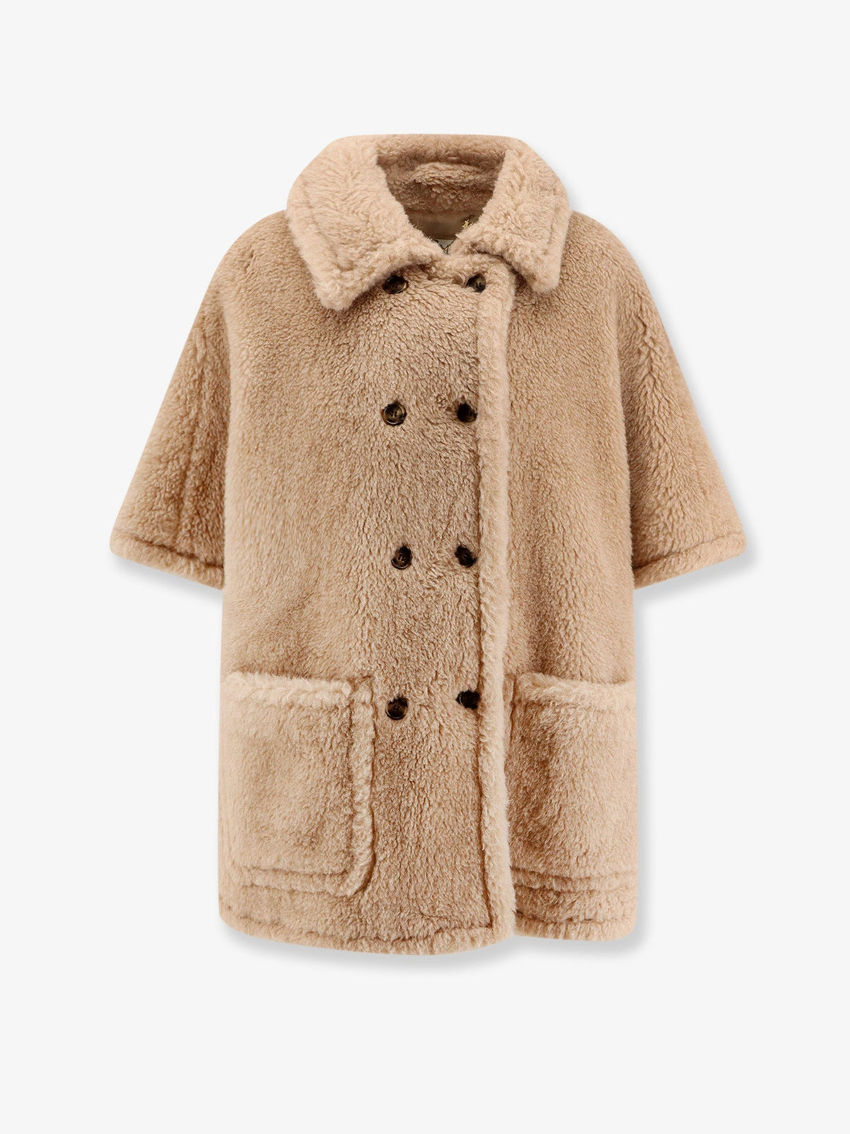 Max Mara Mxacavallo alpaca, cashmere and silk cape - Beige