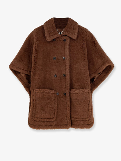 Max Mara Mxacavallo alpaca, cashmere and silk cape - Oro Verde Marrone