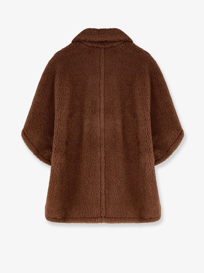 Max Mara Mxacavallo alpaca, cashmere and silk cape - Oro Verde Marrone