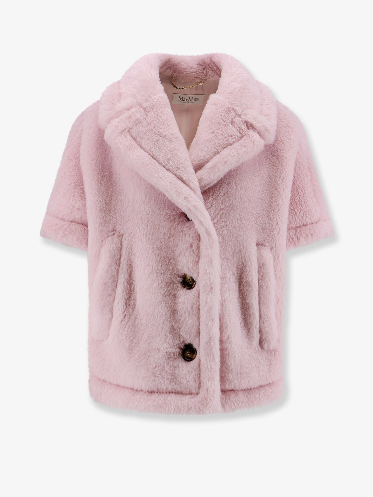 Max Mara Mxacorvino1 alpaca and virgin wool fur cape - Beige Rosa