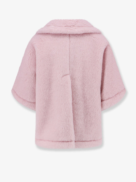 Max Mara Mxacorvino1 alpaca and virgin wool fur cape - Beige Rosa