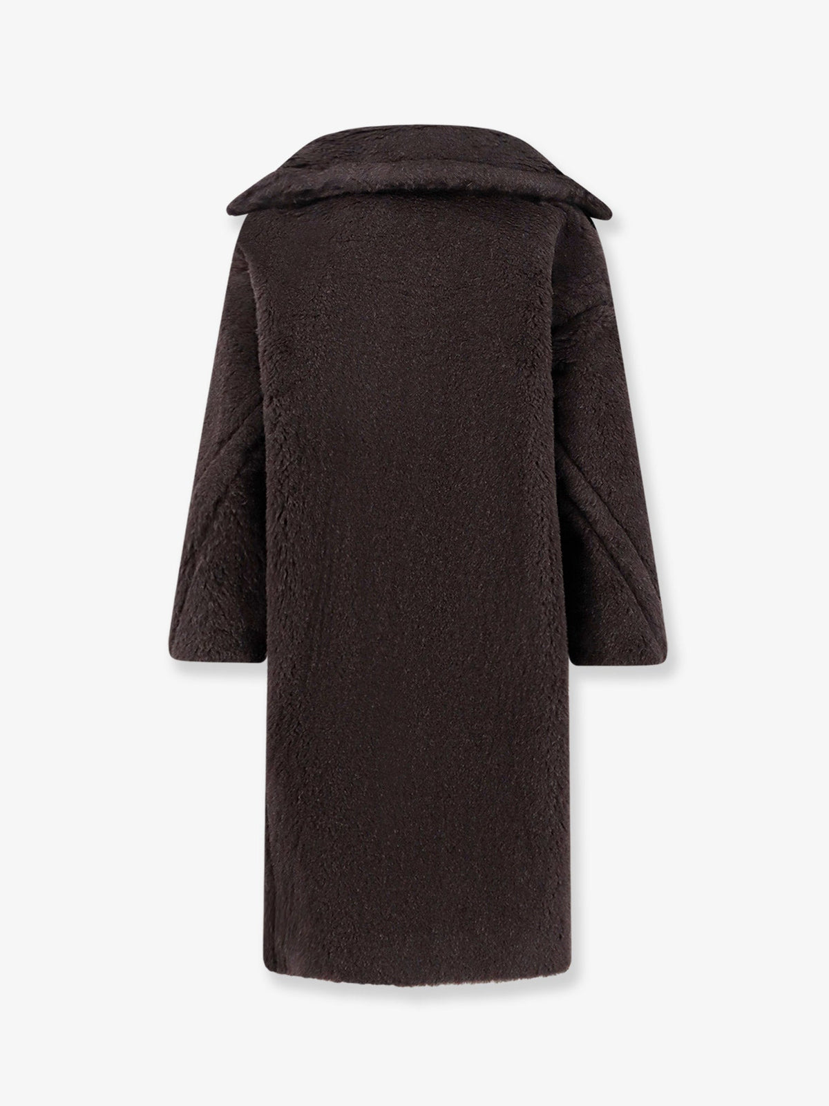 Max Mara Tedgirl alpaca, virgin wool and silk coat - Ebano
