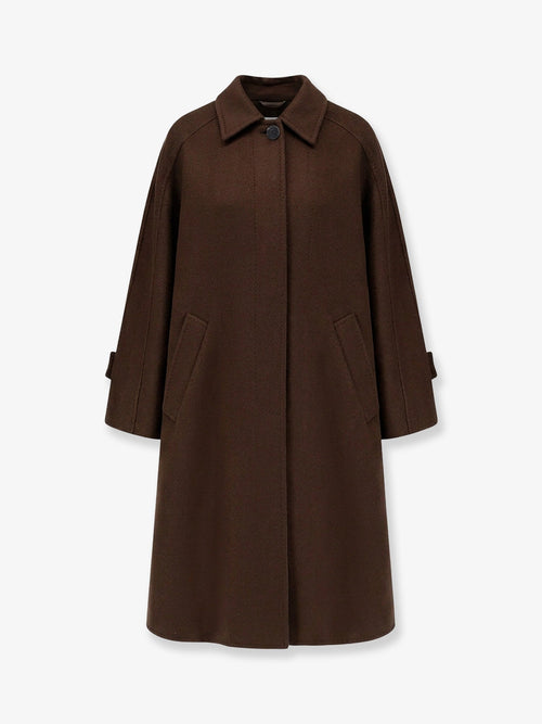 Max Mara Mxtzebra Atelier cashmere chemise coat - Brown / Blue