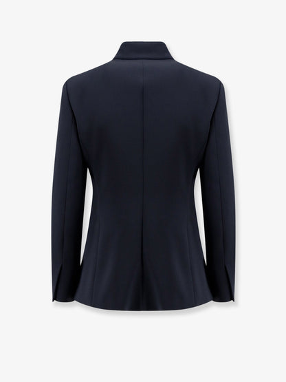 Max Mara MXMPalo cady blazer with front knot detail - Bluscuro