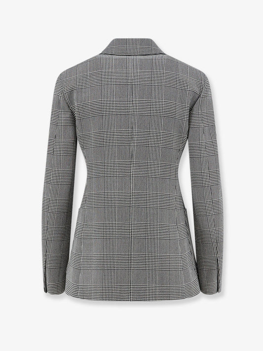 Max Mara Mxmaccordo double-breasted virgin wool blazer - Blumarinobianco