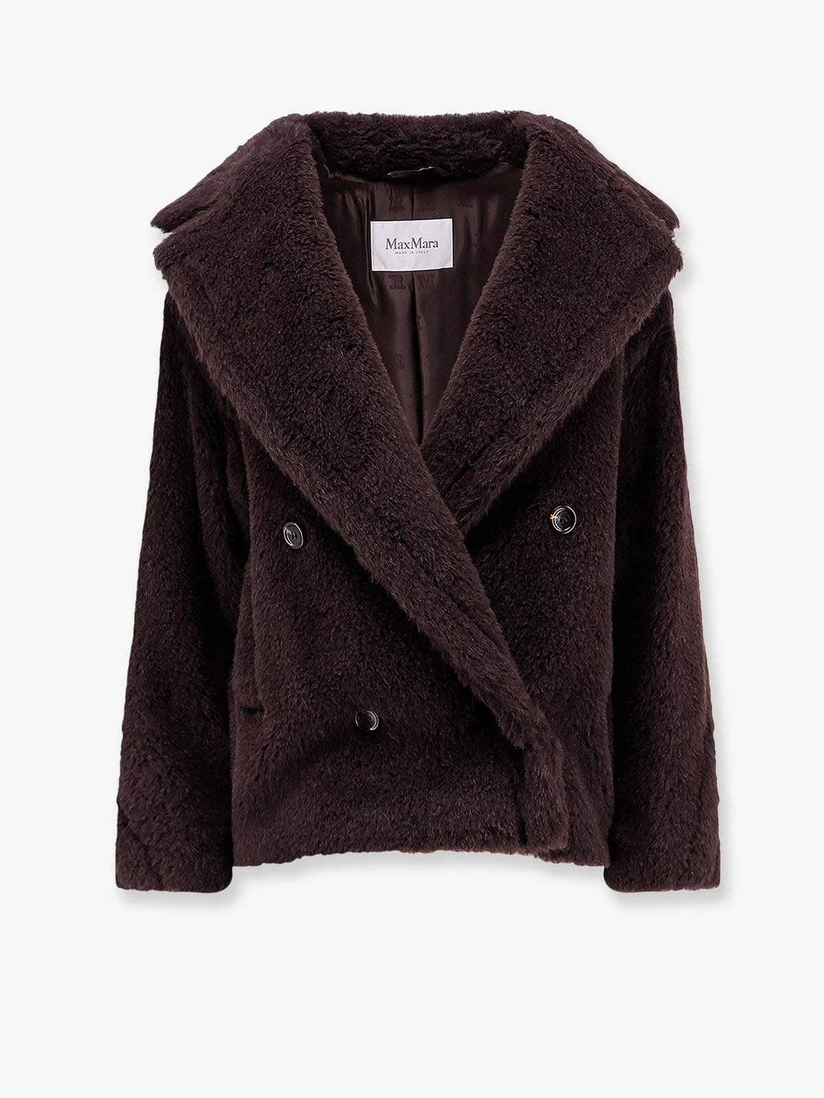 Max Mara Mxmalcuno alpaca, virgin wool and silk jacket - Ebano