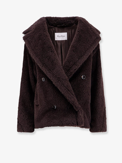 Max Mara Mxmalcuno alpaca, virgin wool and silk jacket - Ebano