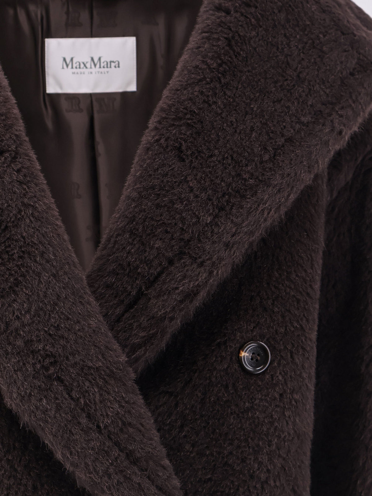 Max Mara Mxmalcuno alpaca, virgin wool and silk jacket - Ebano