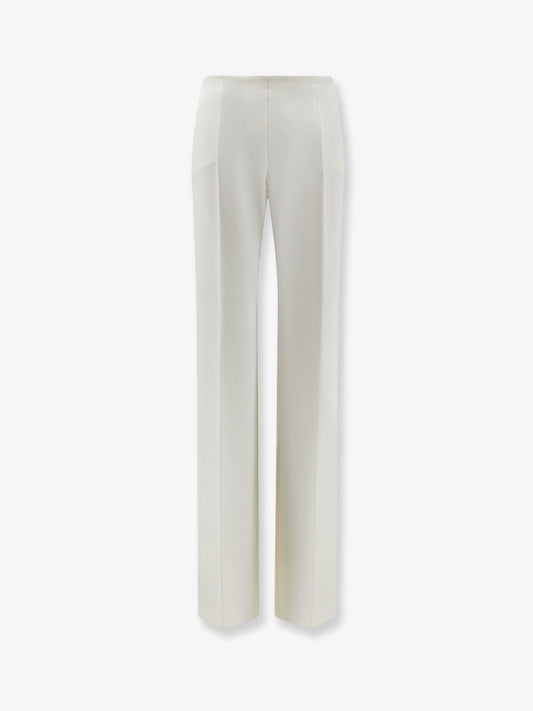 Max Mara Mxmorata stretch virgin wool trousers - Bianco