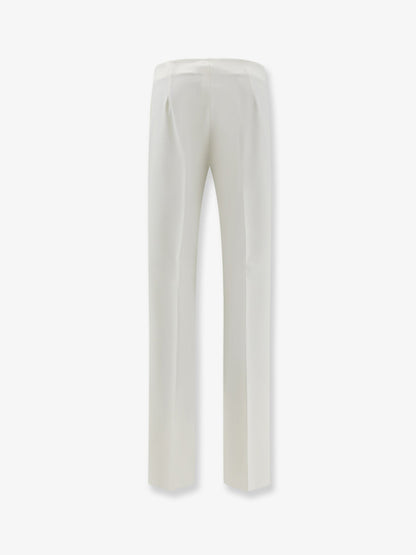 Max Mara Mxmorata stretch virgin wool trousers - Bianco