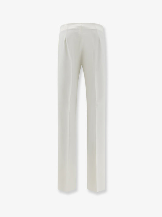 Max Mara Mxmorata stretch virgin wool trousers - Bianco