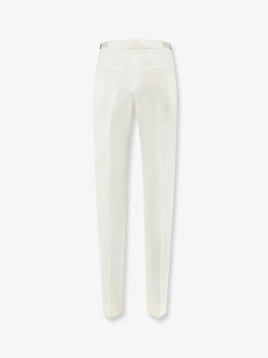 Max Mara Mxmacino stretch virgin wool trousers - Bianco
