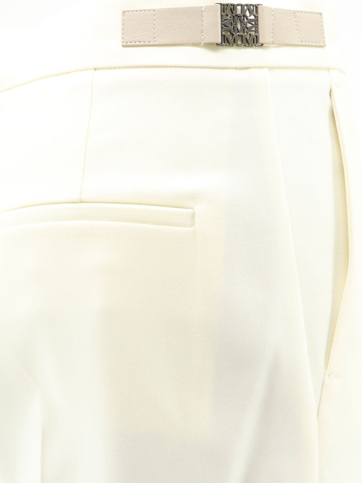 Max Mara Mxmacino stretch virgin wool trousers - Bianco