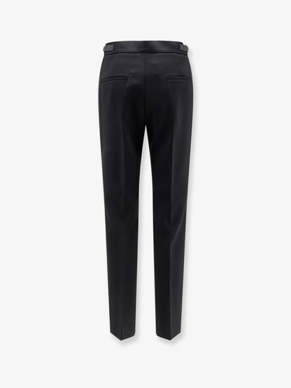 Max Mara Mxmacino stretch virgin wool trousers - Nero