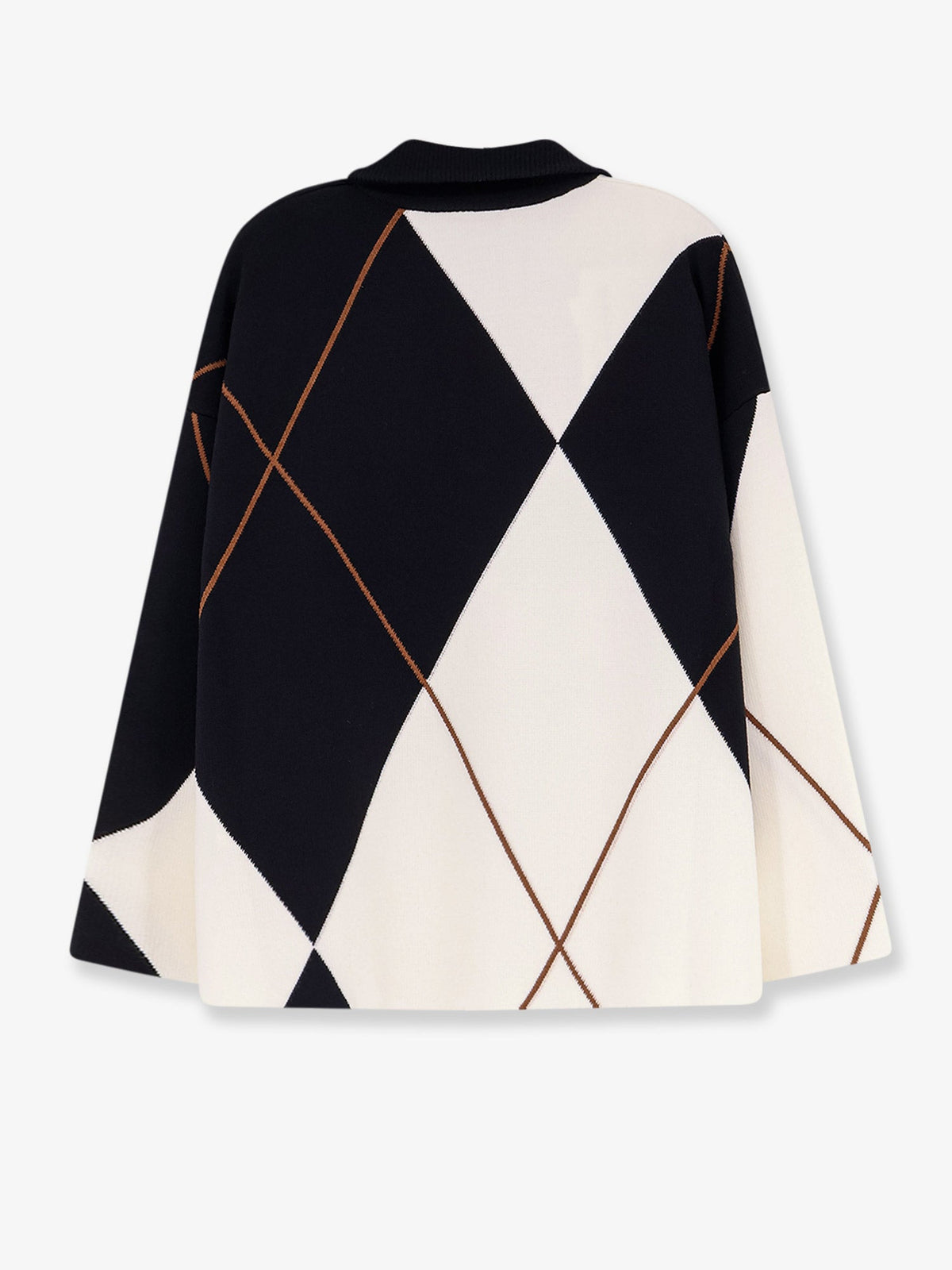 Max Mara Mxmsala argyle pattern virgin wool sweater - Nerobianco