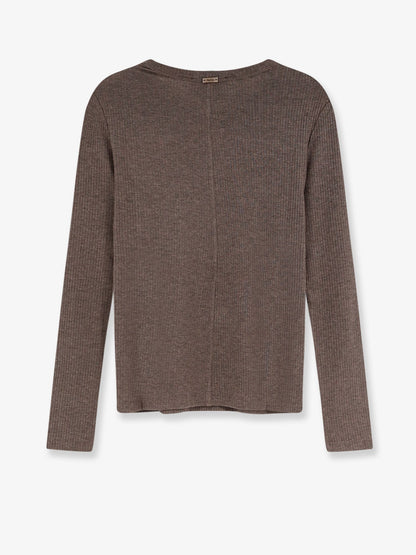Max Mara Mxmsalmone lyocell and silk t-shirt - Cacha'Scuro