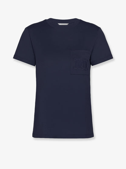 Max Mara Papaia cotton t-shirt with Monogram - Blumarino