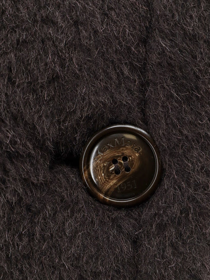 Max Mara Newterzo1 alpaca, virgin wool and silk coat - Ebano