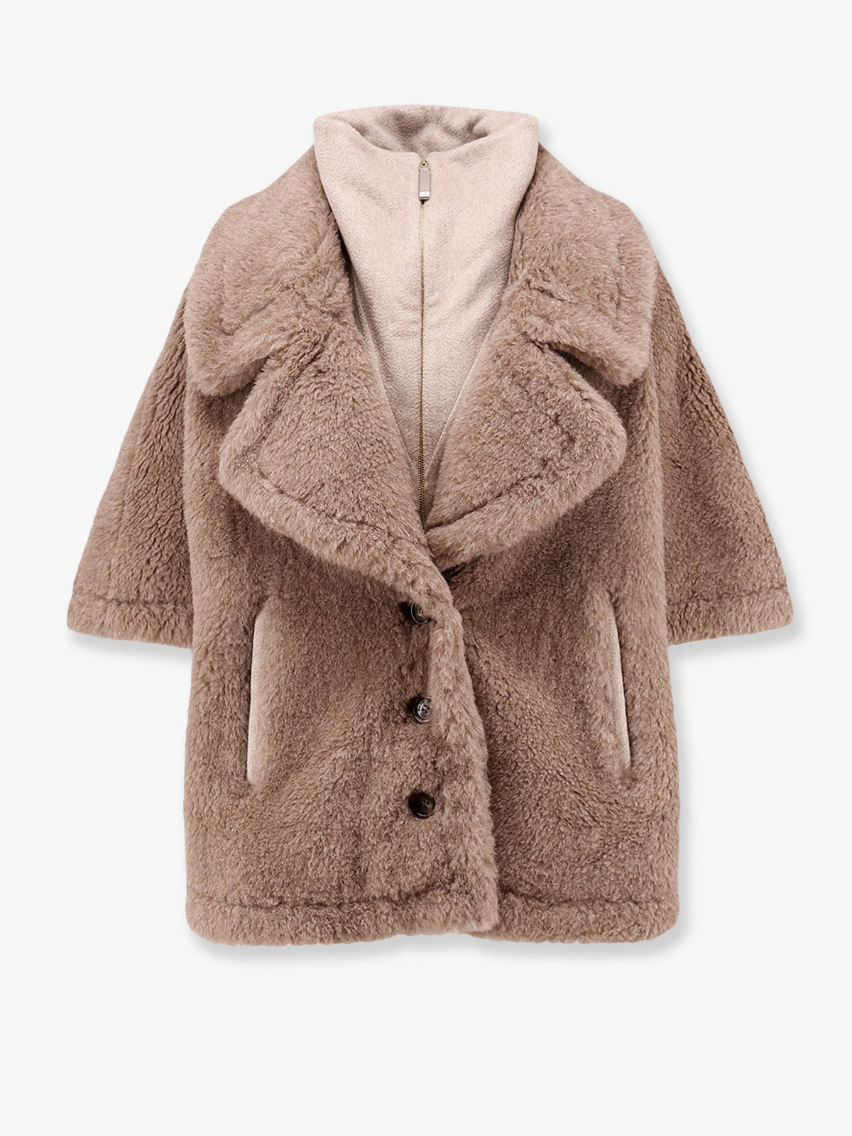 Max Mara Mxapavido 4 alpaca, cashmere and silk cape - Cachà Scuro