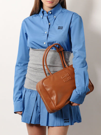 Miu Miu Beau Softy leather handbag - Cognac