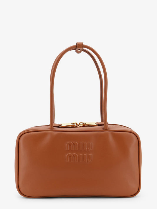 Miu Miu Beau leather handbag - Cognac