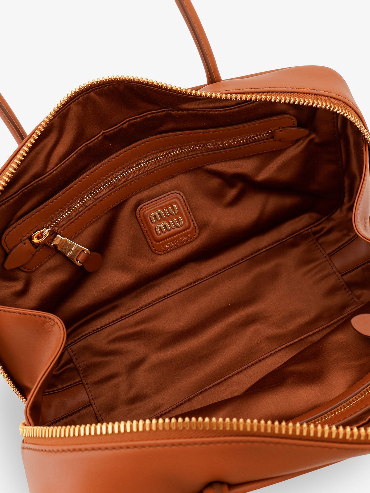 Miu Miu Beau leather handbag - Cognac