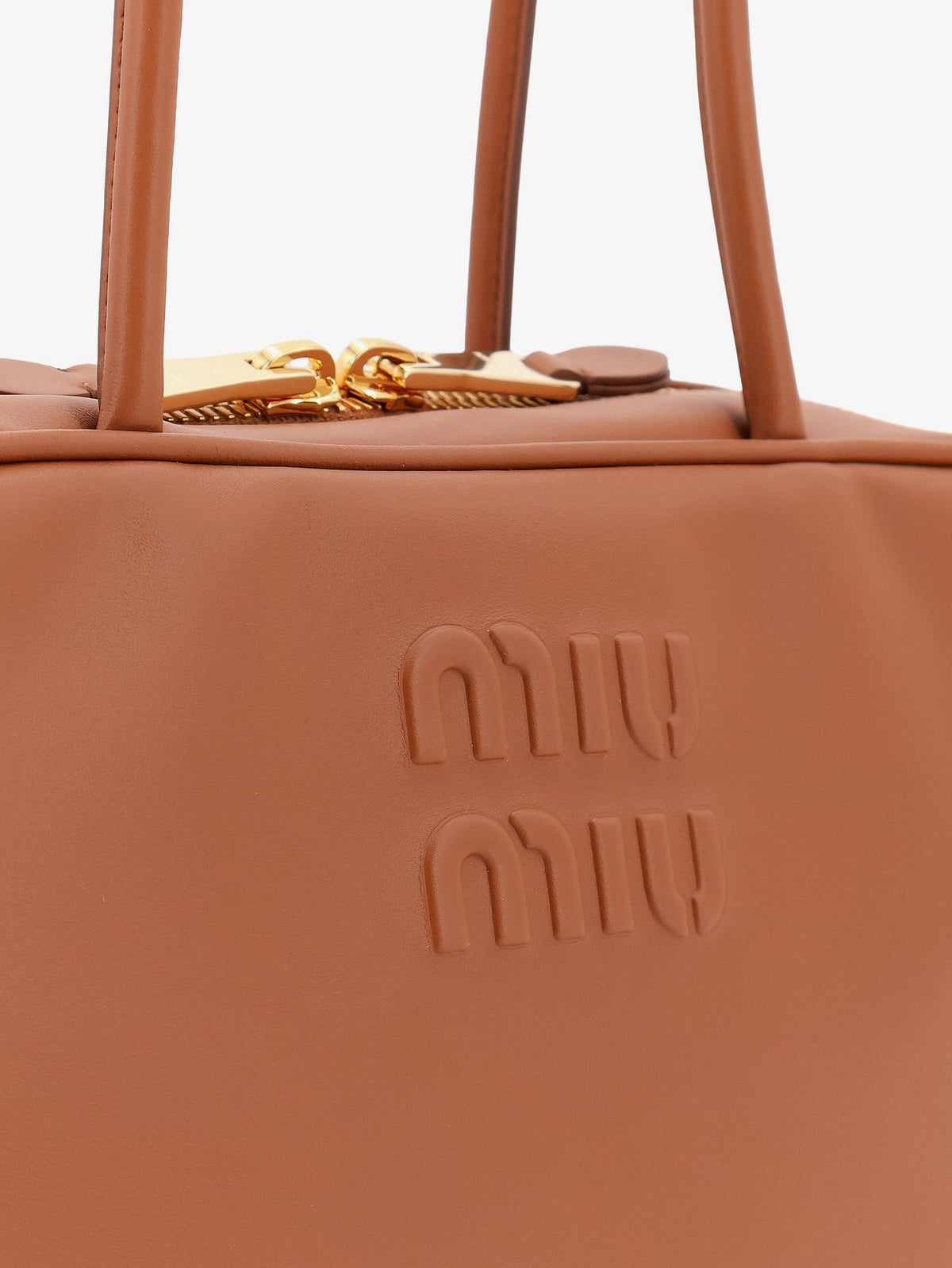 Miu Miu Beau leather handbag - Cognac