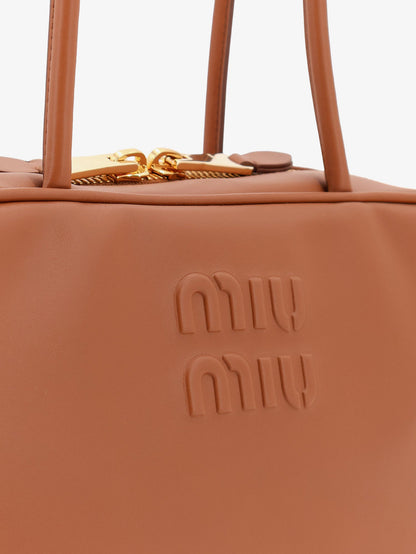 Miu Miu Beau leather handbag - Cognac