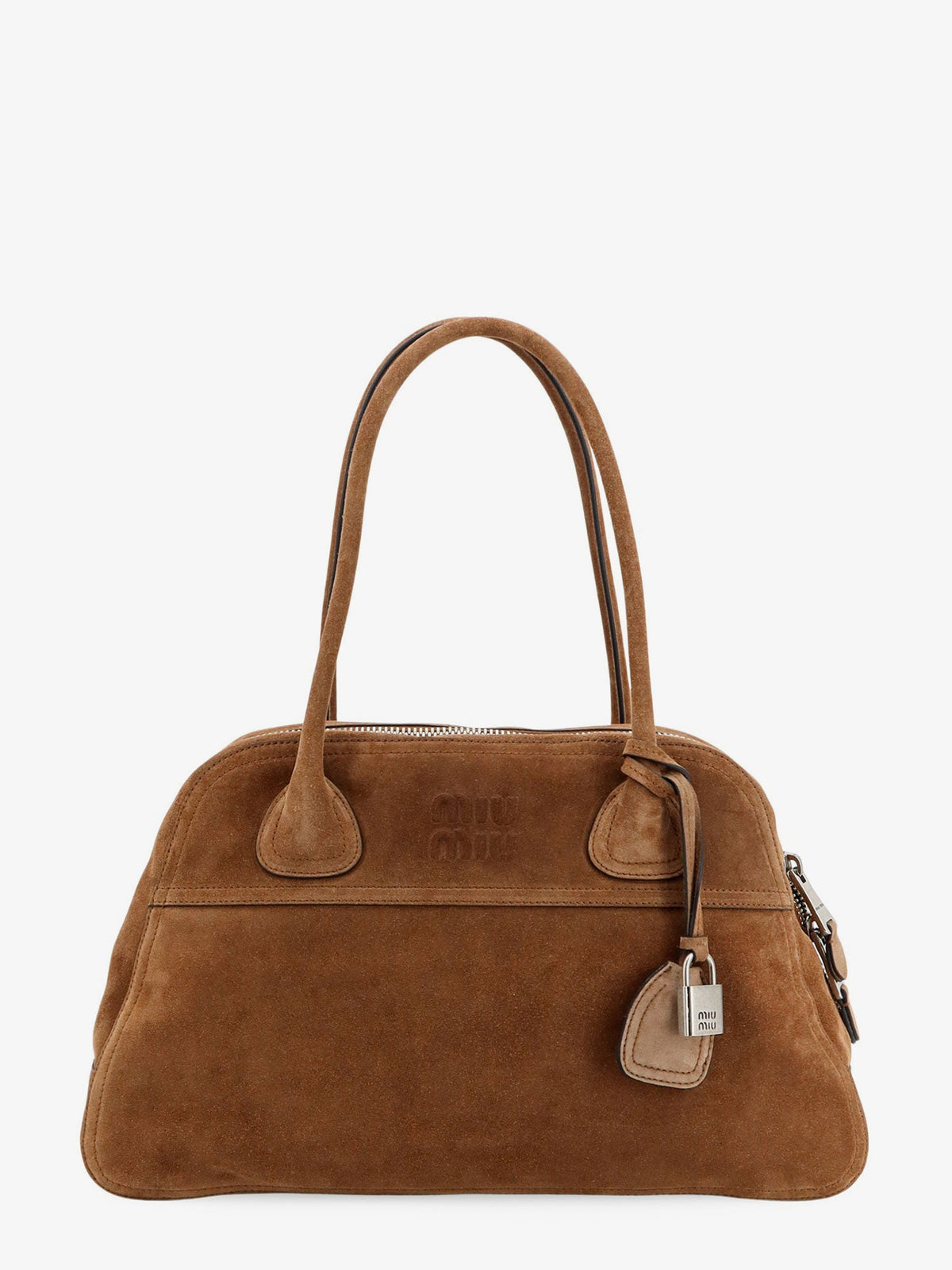 Miu Miu Vivant suede shoulder bag - Cacao