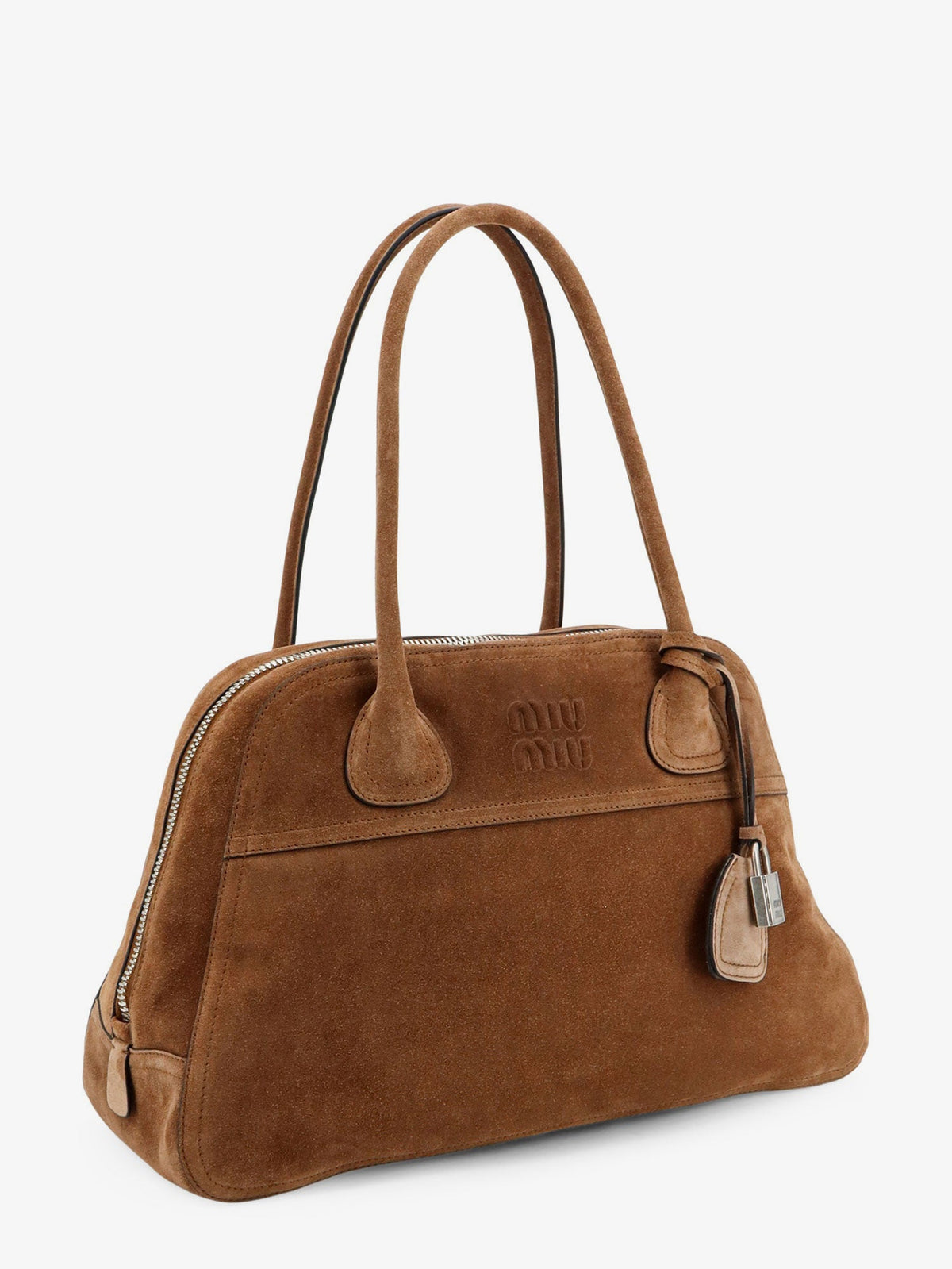 Miu Miu Vivant suede shoulder bag - Cacao