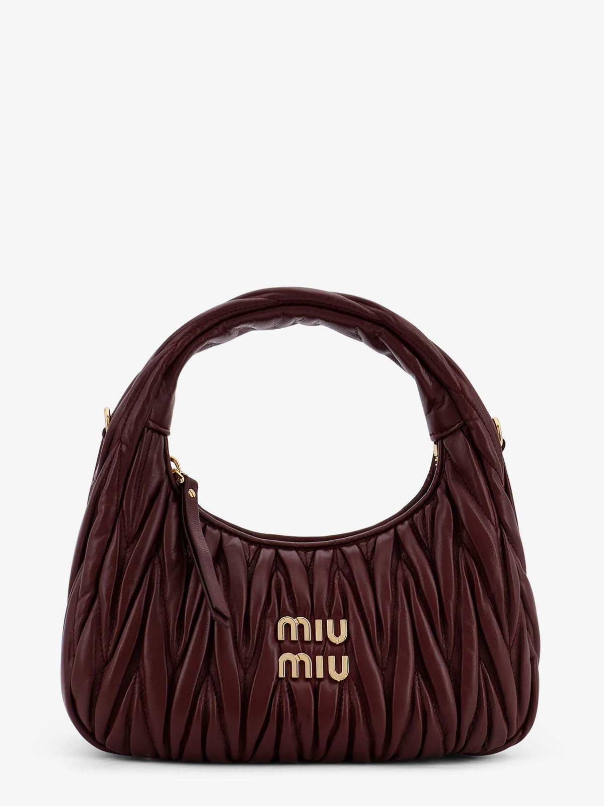 Miu Miu Wander quilted leather shoulder bag - Bordeaux