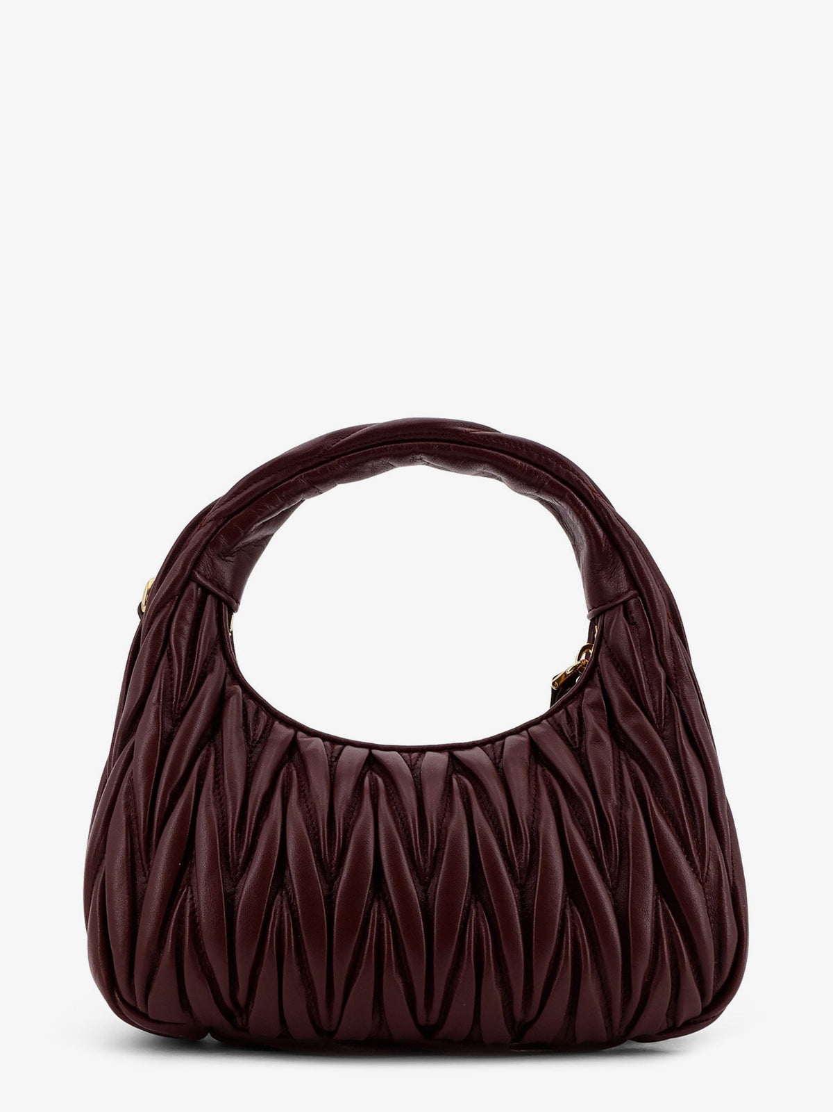 Miu Miu Wander quilted leather shoulder bag - Bordeaux