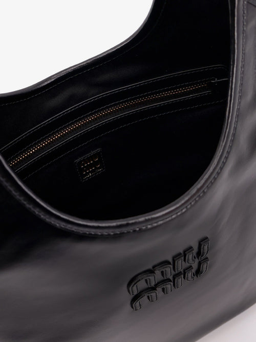 Miu Miu Ivy leather shoulder bag - Black