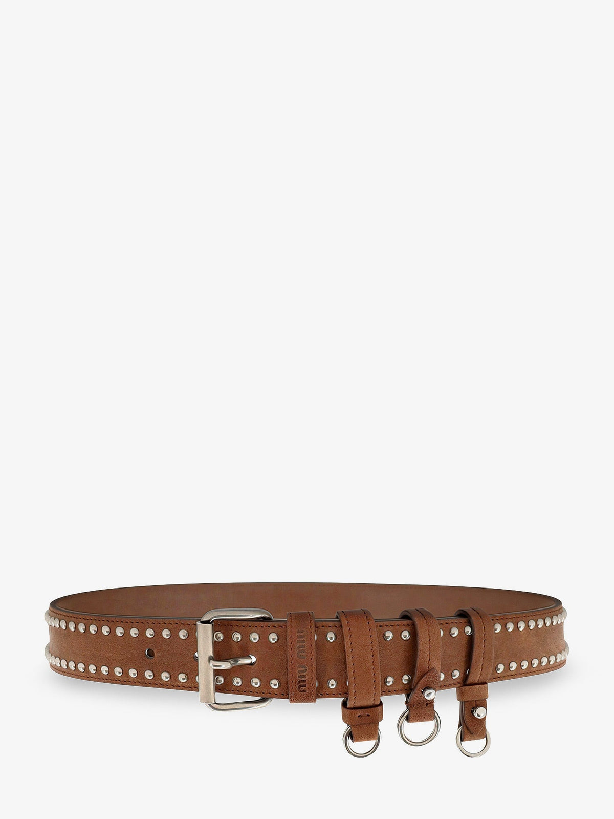 Miu Miu Aviator nappa belt with keychain charm - Rovere