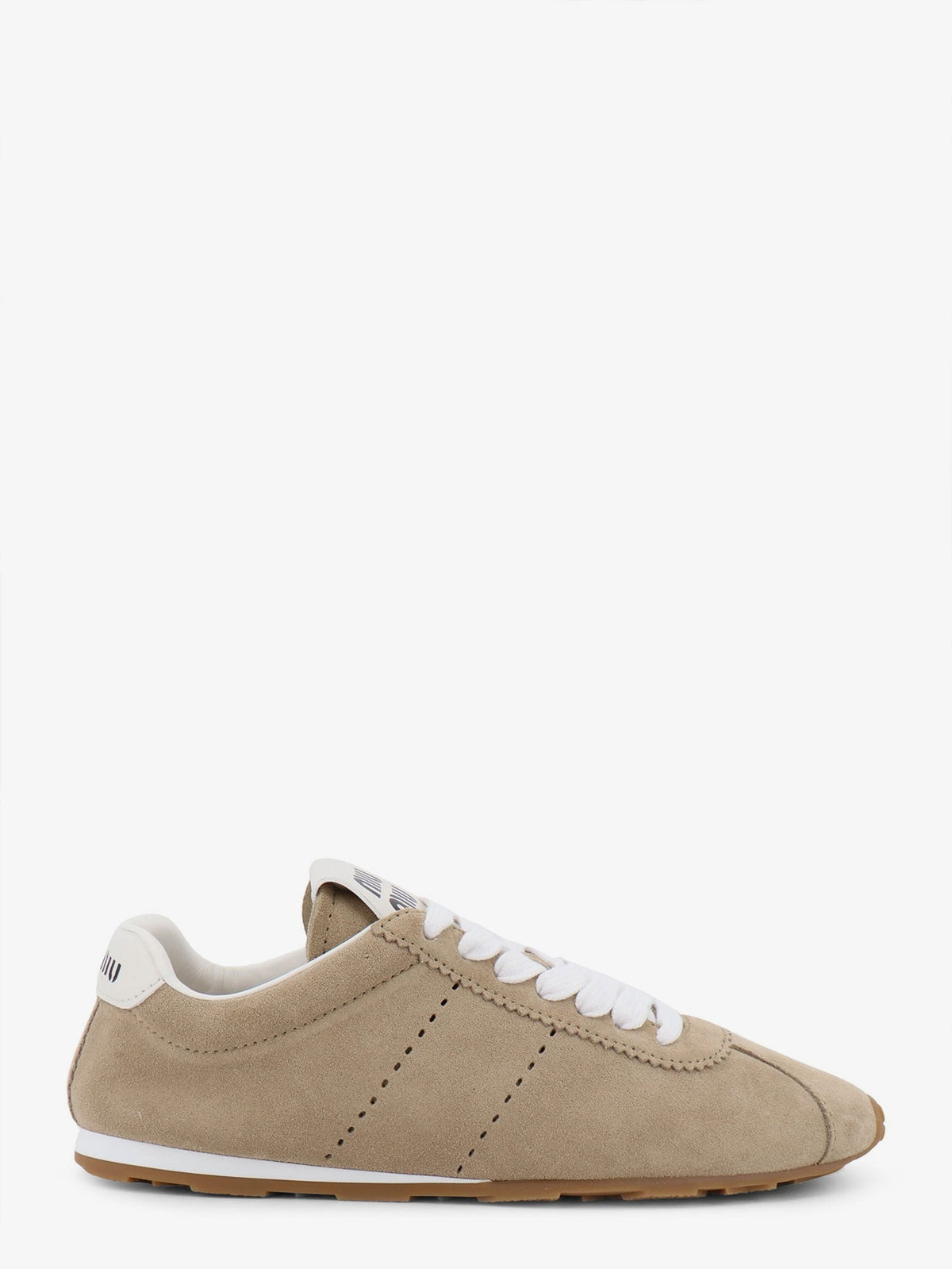 Miu Miu Suede Plume Sneakers - Deserto