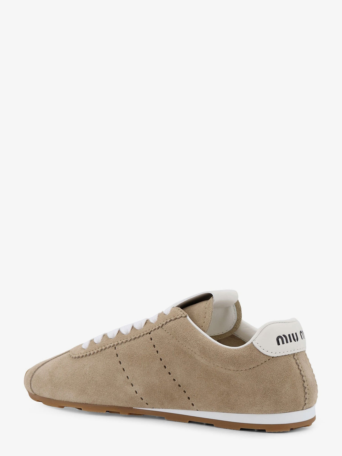 Miu Miu Suede Plume Sneakers - Deserto