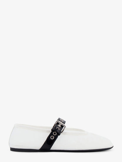 Miu Miu Mesh fabric ballerinas - Bianco